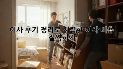 이사 후기 정리로 저렴한 이사 비용 절약하기